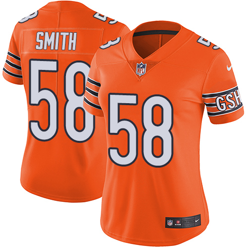 Nike Bears #58 Roquan Smith Orange Women's Stitched NFL Limited Rush Jersey
